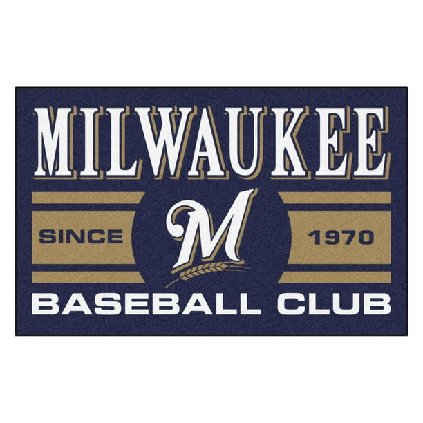FANMATS 18474 Milwaukee Brewers Baseball Club Starter Rug